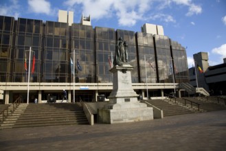 Civic council office buildings and city centre Guildhall square, Portsmouth, Hampshire, England,