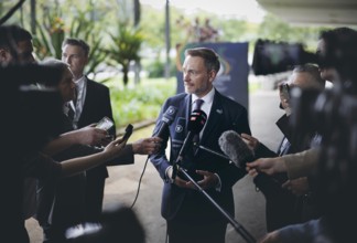 Christian Lindner (FDP), Federal Minister of Finance, photographed during a press statement after a