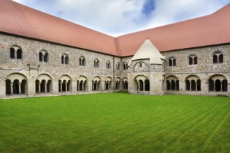 Monastery of our Lady, Cloister and patio, Magdeburg, Saxony Anhalt, Germany, Europe