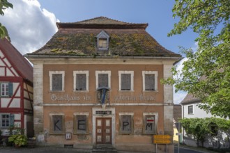 Former Schwarzenberger Amtshaus, baroque around 1752, today empty inn Zur Goldenen Krone,