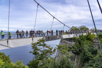 The Königsstuhl Skywalk on the chalk cliffs of Rügen, viewing platform on the famous Königsstuhl