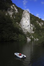 Wallachia, statue of the Dacian king Decebalus, Decebalus Rex Dragan Fecit, 40 metre high statue