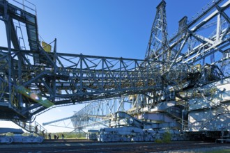 The F60 overburden conveyor bridge visitor mine is located on Bergheider See near the village of