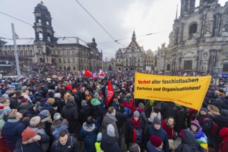 Several thousand people protested on Sunday in Dresden and elsewhere, against the AfD and in favour