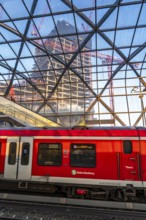 Shell of the Elbtower construction project, the architectural completion of Hafencity Hamburg, in