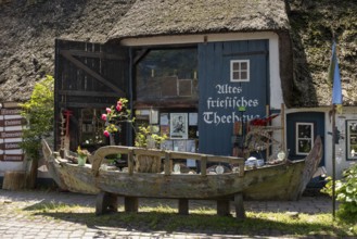 Old Frisian theatre house, thatched roof house, Nieblum, Föhr, North Sea island, North Frisia,