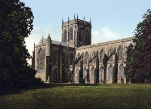 Abbey church of Milton, The former town of Milton, or Middleton, in Dorset, England, c. 1890,