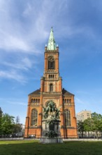 The Protestant St John's Church on Martin-Luther-Platz, state capital Düsseldorf, North