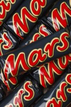 Mars chocolate bar as background