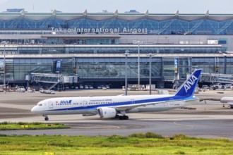 An ANA All Nippon Airways Boeing 787-9 Dreamliner aircraft with registration number JA839A at Tokyo