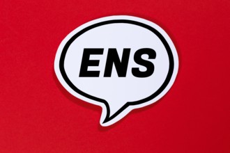 Gender ENS as a symbol for gender-appropriate language in speech bubble Communication concept