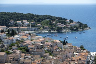 View of Hvar Old Town, Hvar Island, Dalmatia, Croatia, Europe