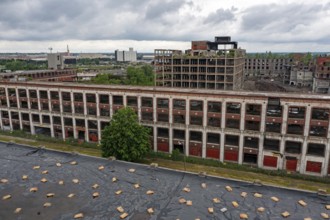 Detroit, Michigan, A portion of the old Packard auto plant. Designed by Albert Kahn and opened in