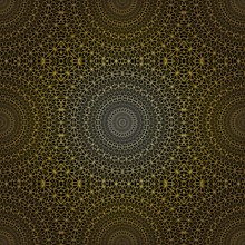 Geometric gold lace seamless pattern. Arabic tile lattice vector background.