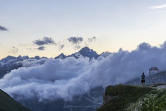 Furka Pass. Grand Tour of Switzerland. Circular route for tourists to the highlights of