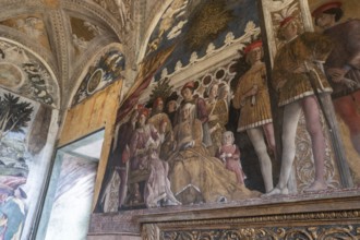 Camera degli Sposi, fresco by Andrea Mantegna, Palazzo Ducale, Mantua, Italy, Europe