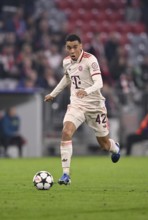 Jamal Musiala FC Bayern Munich FCB (42) Action on the ball, Champions League, Allianz Arena,