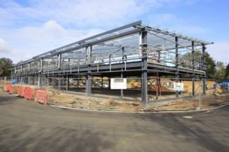 New industrial units under construction at Riduna Park, Melton, Suffolk, England, UK