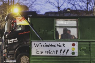 Road blockades in the centre of Berlin, taken as part of the farmers' protests in Berlin, 15.01