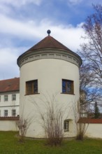 Meßkirch Castle, Castle of the Counts of Zimmern, Zimmern Castle, small round tower, castle wall,