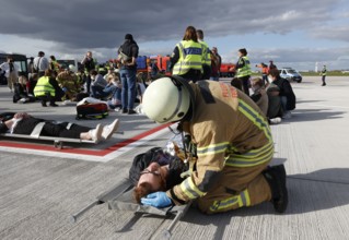 EASA emergency exercise at BER Airport, emergency services rehearsed an emergency in the aviation