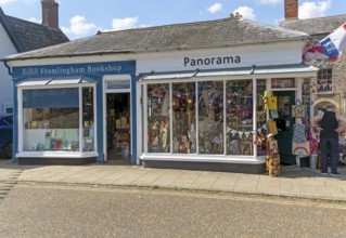 Bookshop and Panorama novelty goods gift shop used in BBC Detectorists programme, Framlingham,