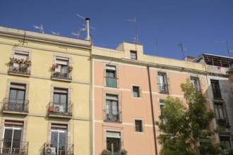 Old building, residential building, old town, Barcelona, Catalonia, Spain, Europe