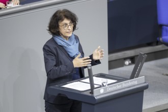 Canan Bayram, Member of the German Bundestag (Bündnis 90/Die Grünen), gives a speech in the plenary