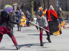 Detroit, Michigan, The Marche du Nain Rouge celebrates the coming of spring and banishes the Nain