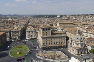 View from Monumento Vittorio Emanuele II, Piazza Venezia, Rome, Italy, Europe