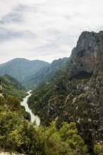 Verdon Gorge, Gorges du Verdon, Verdon Regional nature park Park, Provence,