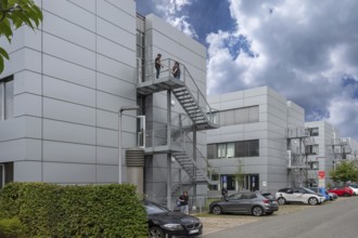 Modern office buildings, Erlangen, Middle Franconia, Bavaria, Germany, Europe