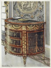 Furniture around the turn of the century 1900, Inlaid satinwood chest of drawers (1910, 1911),