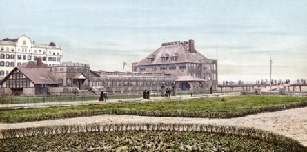 The Casino in Atlantic City, USA, Historical, digitally restored reproduction from a 19th century