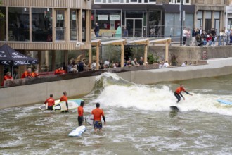 Surfing facility in the city centre of Rotterdam, Rif010, supposedly the world's first wave