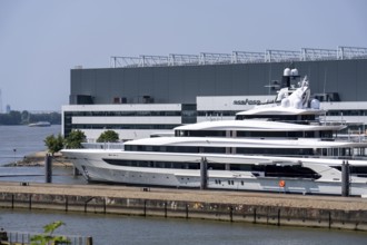 Oceanco shipyard in Alblasserdam, specialising in the construction of mega yachts, luxury yachts,