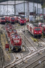 Shunting locomotives, at the Hagen-Vorhalle marshalling yard, one of the 9 largest in Germany,