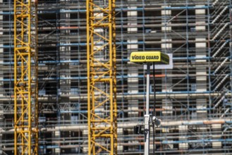 Construction site, at the Cologne Trade Fair Centre, new construction of a high-rise office