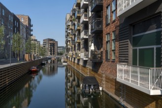 Sluseholmen neighbourhood, on an artificial island, former industrial area, now a new residential