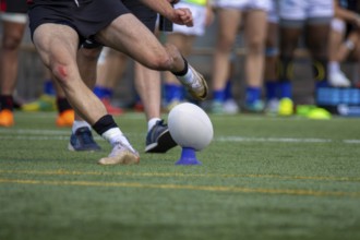 Rugby symbol: Game scene from a rugby match