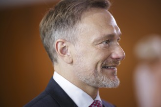 Christian Lindner (FDP), Federal Minister of Finance, pictured during a cabinet meeting in the