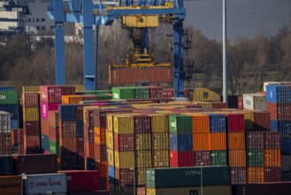 Container Handling Centre, Gateway West Terminal, Logport 2, in Duisburg on the Rhine, North