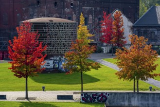 The Westpark in Bochum, sculpture by Olu Oguibeeformerly, for the Ruhrtriennale 2018, Appeal to the