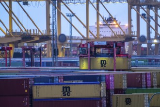 Container terminal in the seaport of Bremerhaven, Eurogate Container Terminal with almost 50