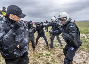 Violent clashes between thousands of demonstrators and the police, after a demonstration against