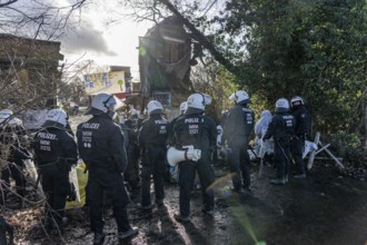 Beginning of the eviction of the Lützerath hamlet, camp of climate activists and squatters, at the