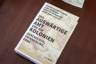 Photographs taken as part of a book presentation on colonial history from the book Das Auswärtige