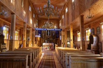 Interior of the Kiche Kosciól Matki Bozej Anielskiej, Church of Our Lady of the Angels, a historic