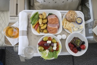 Main course, Food, Emirates Airbus A380