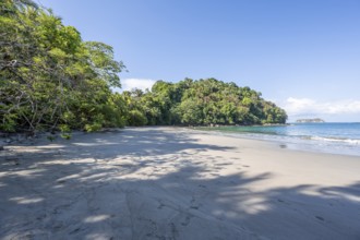 Idyllic tropical sandy beach, Playa Escondida, Manuel Antonio National Park, Puntarenas district,